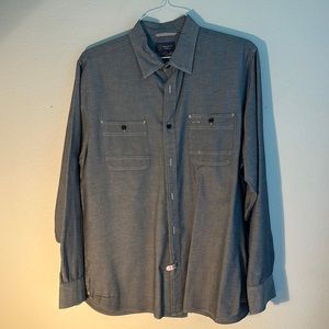 Grey button down